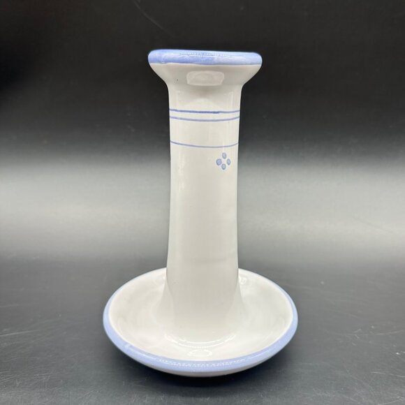 Vintage Dieulefit France PHP Art Pottery Candle Holders Purple Cottagecore - Picture 5 of 11